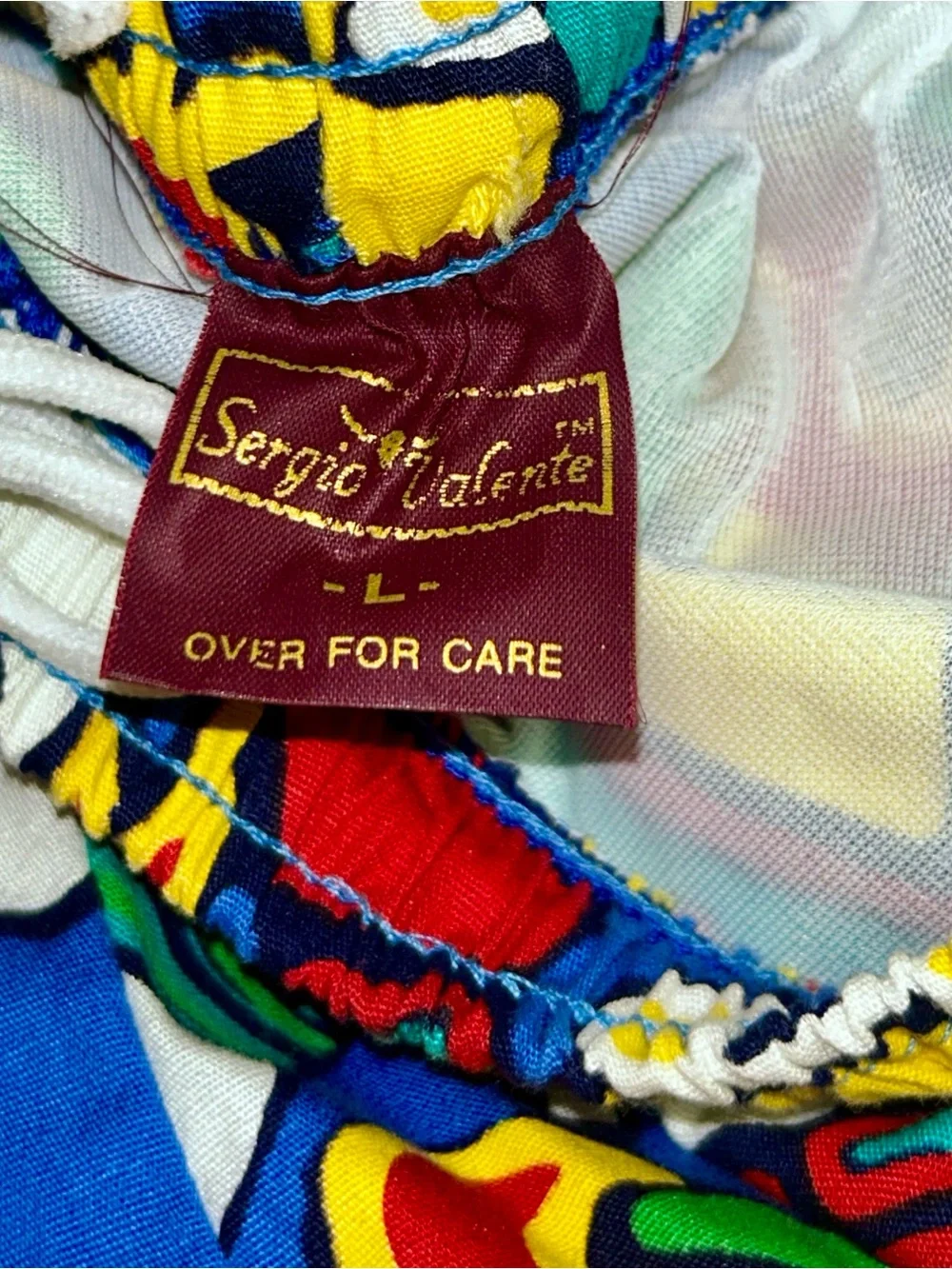 Sergio Valente ~ Men’s Large ~ USA ~ Vintage/ Retro ~ Multi-Colors ~ Swim Trunk